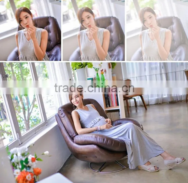 Long Pregnant Woman Maternity Dresses with Decorative Border