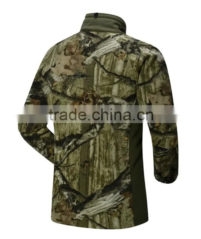 men camo fleece jacket hunting jackets unisex camouflage fleece jacket