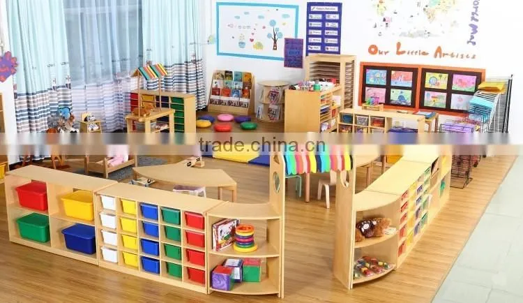 Preschool Pretend play furniture solid wood movable door for puzzle