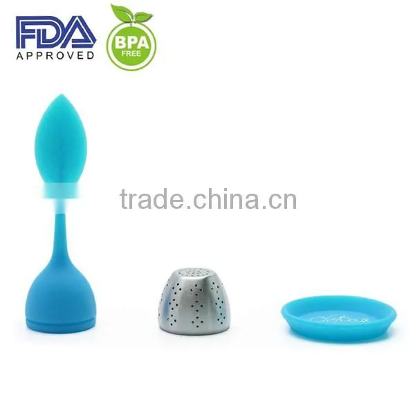Colorful infusion tea bag/leaf shaped silicone tea infuser/tea infuser silicone