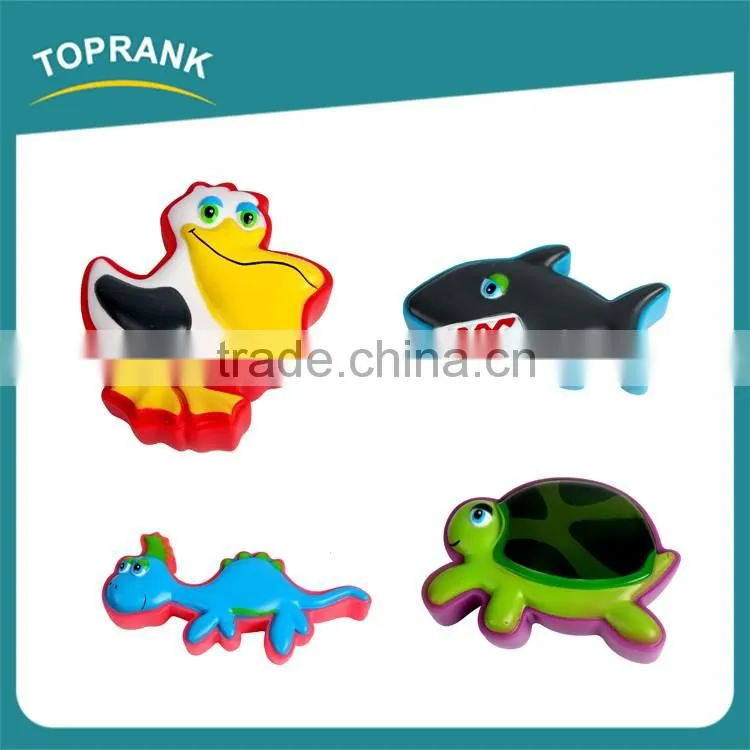 Hot selling wholesale tortoise shark duck dinosaur animals soft vinyl toys for dog