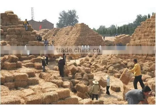 Waste Recycling Rice Straw Square Baling Hay