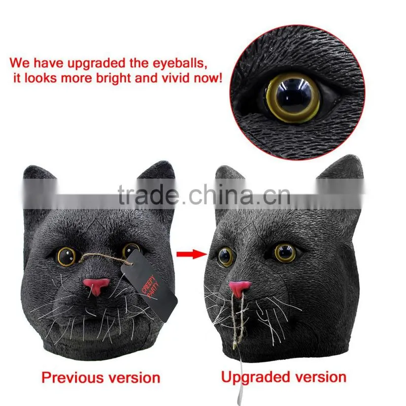 Sale Halloween Venetian Masquerade Masks Black Cat for Men