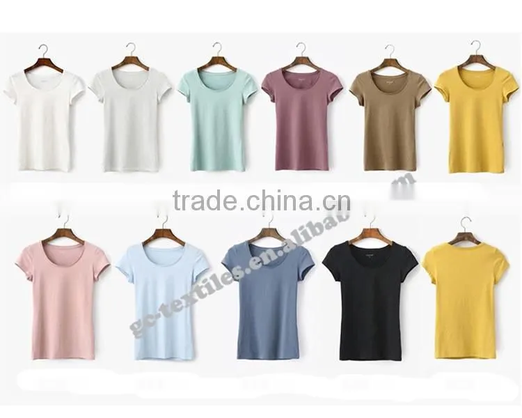 Women's Cotton/Spandex O-neck Short Sleeve White Underwear