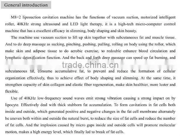 2014 hot selling cavitation vacuum in one liposuction machine(CE approved)
