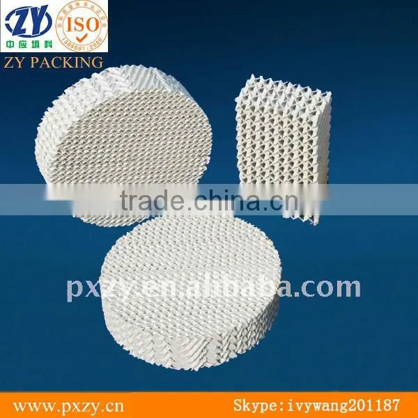 Acid resistant ceramic,Ceramic structured packing,ceramic corrugated stuctrued packing,tower internals