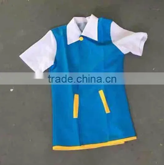 Anime Pokemon Ash Ketchum Trainer Costume Jacket Adult Coat Cosplay