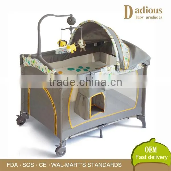 Promotional & Discount Child Playpen Baby Crib with Toy Double Bed
