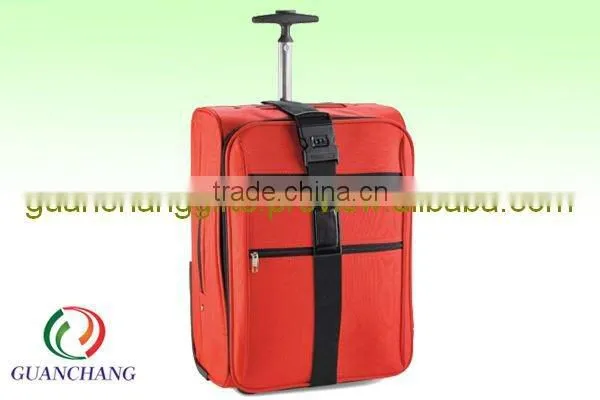 silkscreen luggage belts with 3-digi combination lock