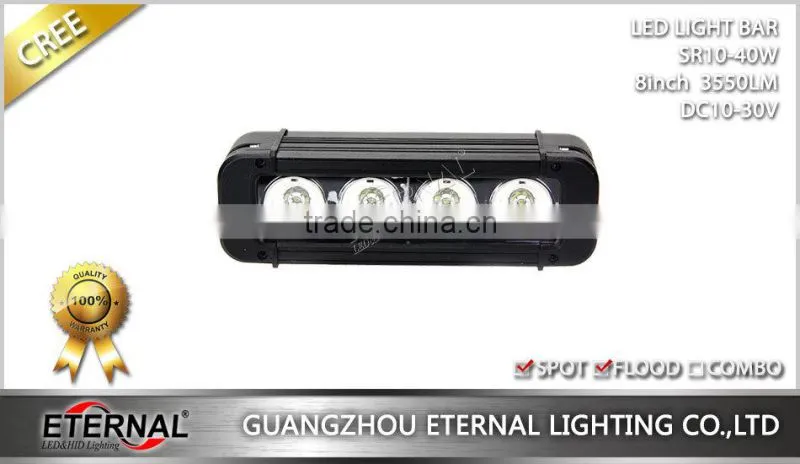 40W 8inch spot flood agriculture farm equipment vehicles heavy duty mining truck trailer tractor led light bar