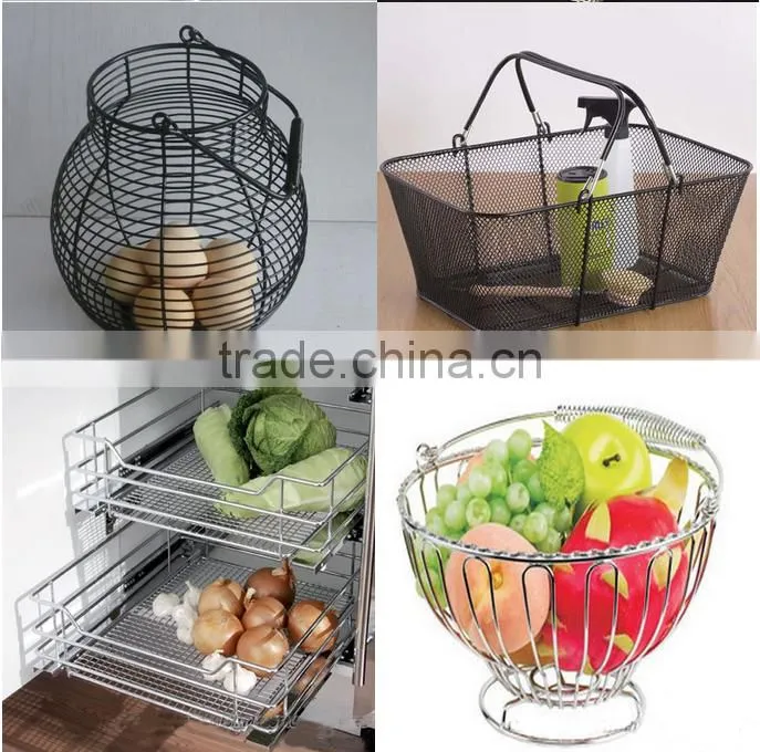 industrial galvainzed cheap folding wire mesh baskets for sale