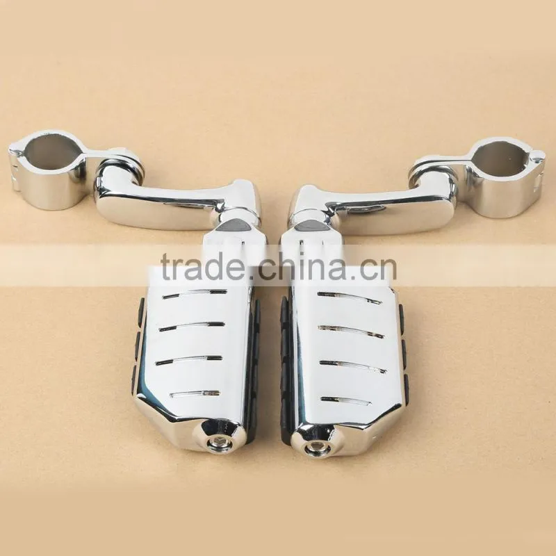 32MM Universal Long Angled Highway FootPeg Mount For Kawasaki Harley Suzuki Bar