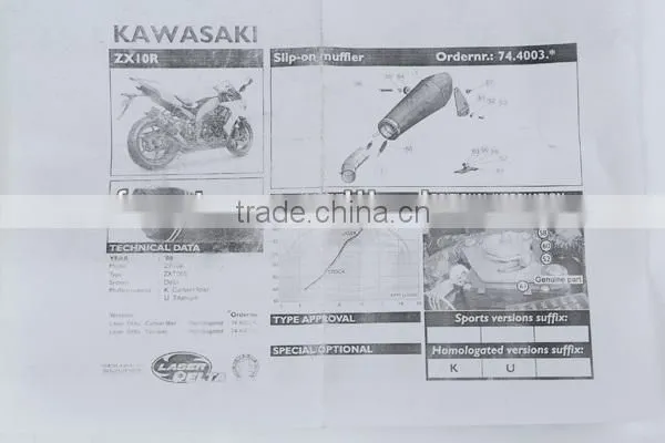 For KAWASAKI ZX-10R 2008-2010 Motorcycle Exhaust Pipe LASER Delta slip-on muffler
