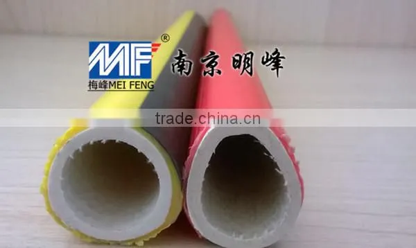 Low Price frp high strength FRP poles cover by non-slip pladtic