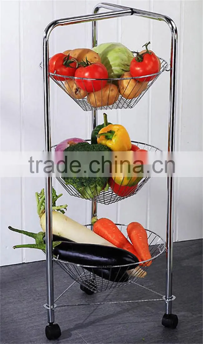 3-Tier Removable Kitchen Vegetable Storage Rack