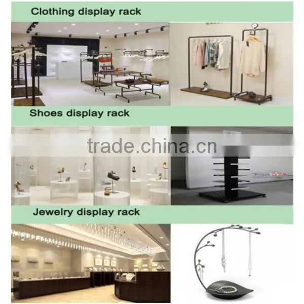 2-line Floor Standing Metal Garment Display Holder