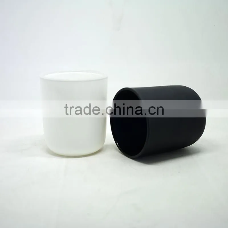 10oz glass candle jars amber/white/black candle container glass candle cup