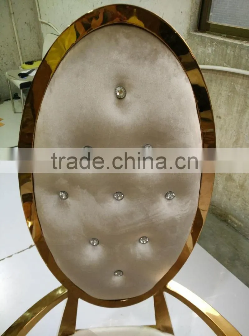 China furniture stainless steel dining chair for wedding
