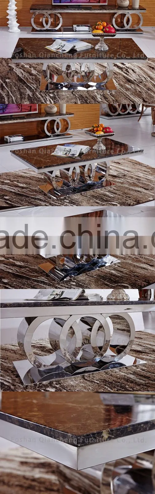 marble top coffee table with metal base for banquet hall