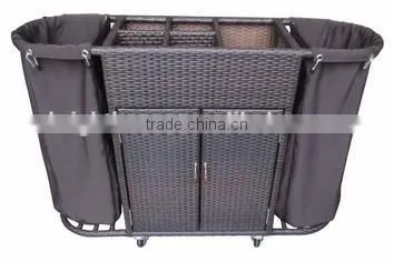 PE Rattan Hotel Hand Service Trolley