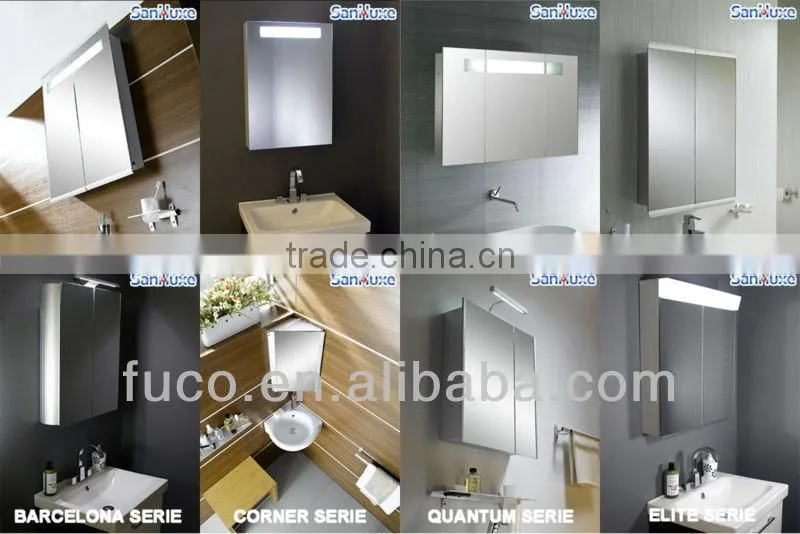 Bathroom mirror cabinet with light