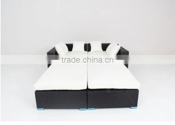 double rattan sofa bed outdoor rattan furniture