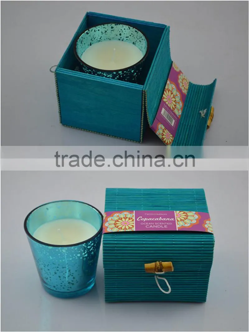 bamboo wholesale glass jar with spoon