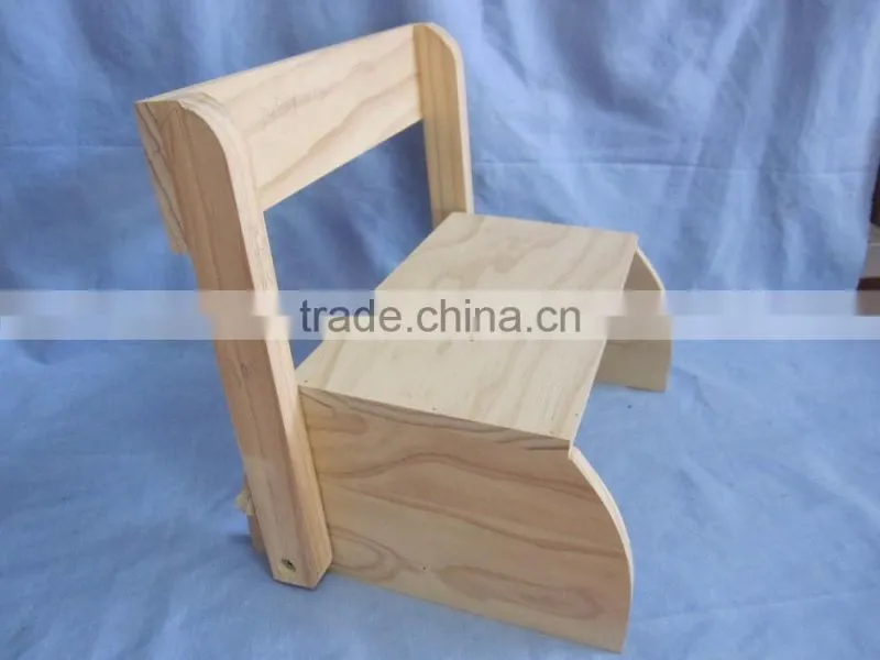Convenient carry baby wood scalable stool