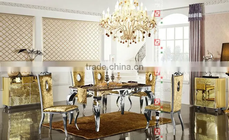marble dining table, dining table designs, golden luxury dining table LV-A41