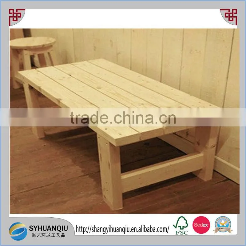 plain Wooden bathroom Bench Handmade Farmhouse Style pine Plant stand bench