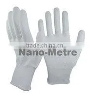 NMSAFETY 18 gauge cut resistant pu gloves anti cut glove hppe liner with black pu glove