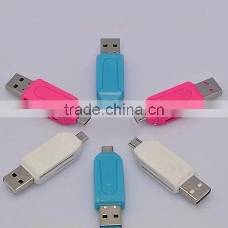 OTG card reader with SD/TF card slot