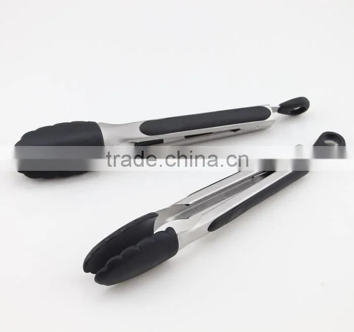 best selling 9 inches silicone food service tong
