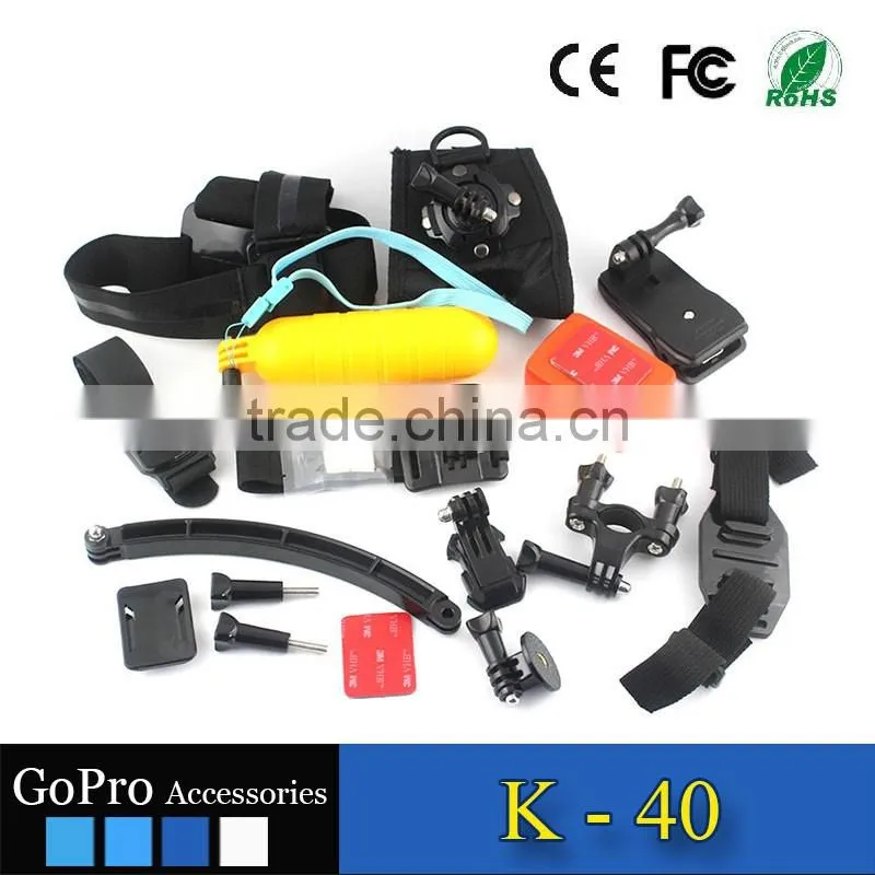 2016 hot selling kits used for gopros heros series mount sets for action camera sports DV cases