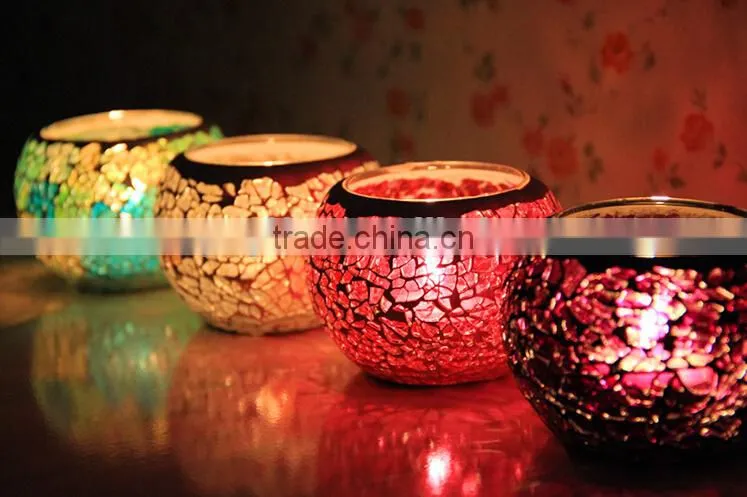 European romantic candlelight candlestick candlestick glass mosaic KTV Bar