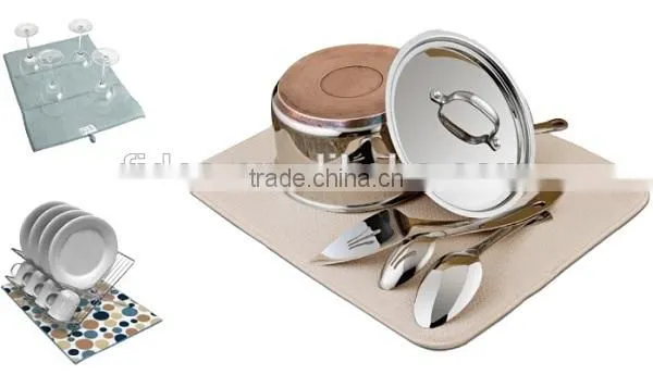 kitchen tabel microfiber drying mat for pans dishes