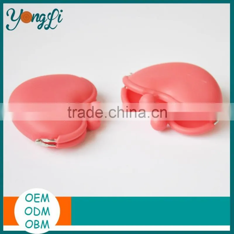 Hot Selling Silicone Heart Shape Coin Purse