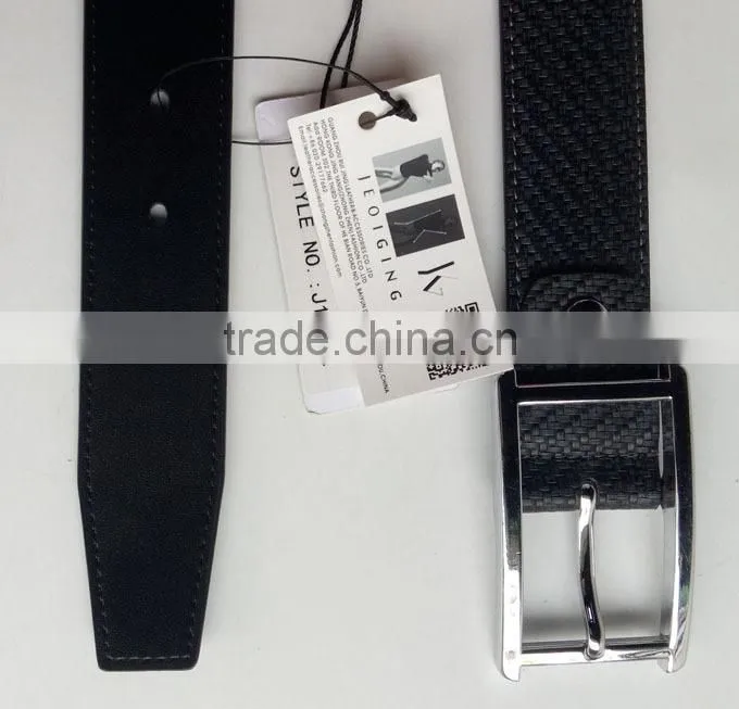 J10762 Pin Buckle Belt For Besiness Man Chrome buckle
