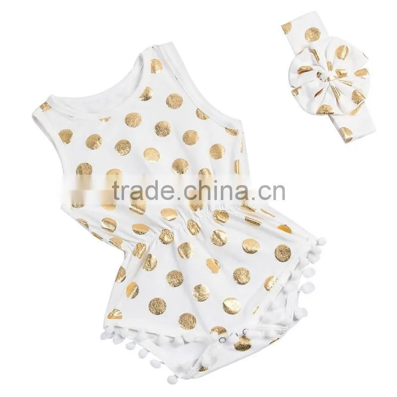 Summer hot sale baby rompers boutique baby girl clothing infant and toddlers jumpsuit