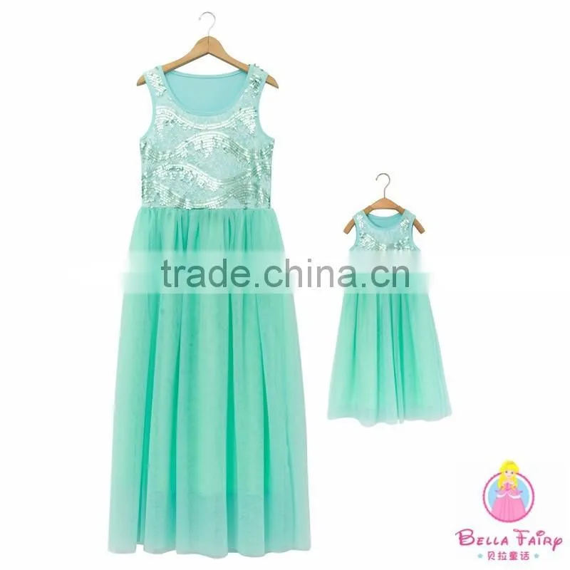 Wholesale mother and daughter matching dresses mommy and me clothing