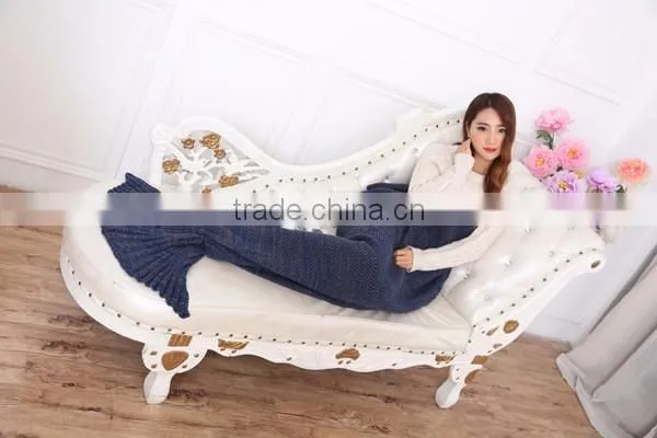 Bulk Wholesale Adult Knitted Mermaid Tail Blanket TV Wearable