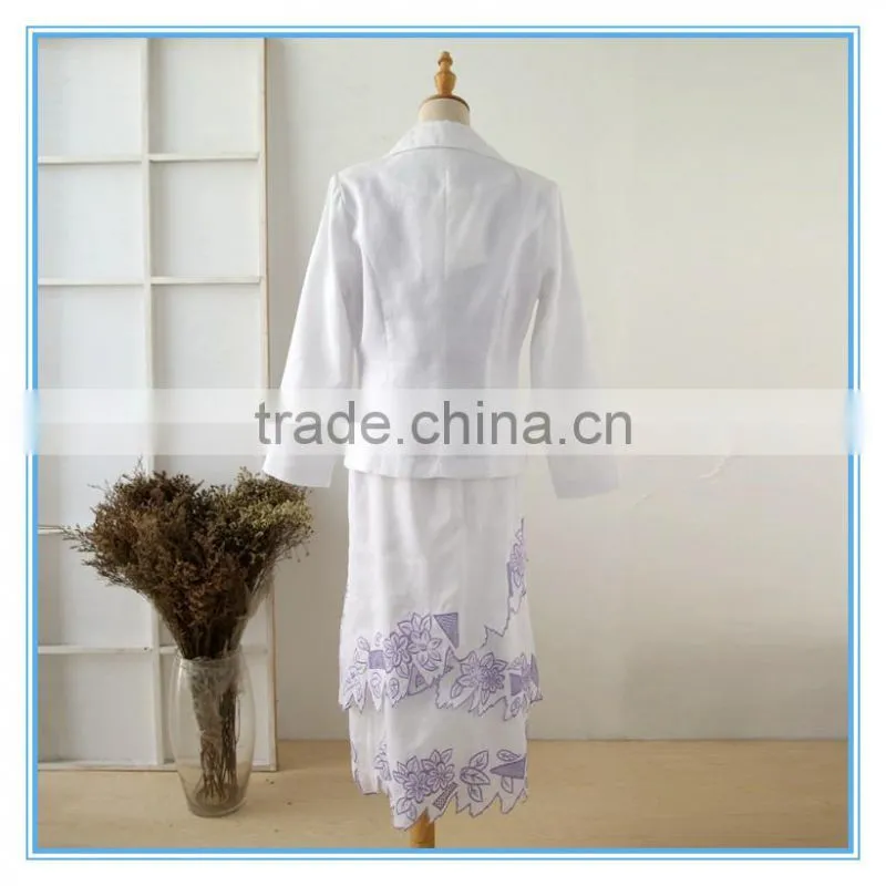 Latest 3 Pieces Embroidery Anti-static Business Suit For Women