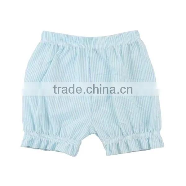 2017 wholesale boutique toddler clothes girl ruffle shorts seersucker girl shorts