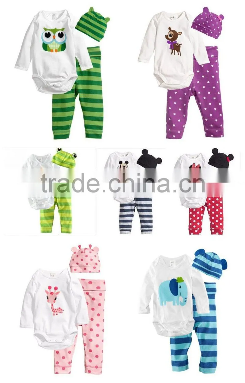 Baby Clothes Boy Girl Set Animal Pattern Rompers