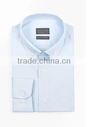 Light blue poplin latest design mens casual dress shirts