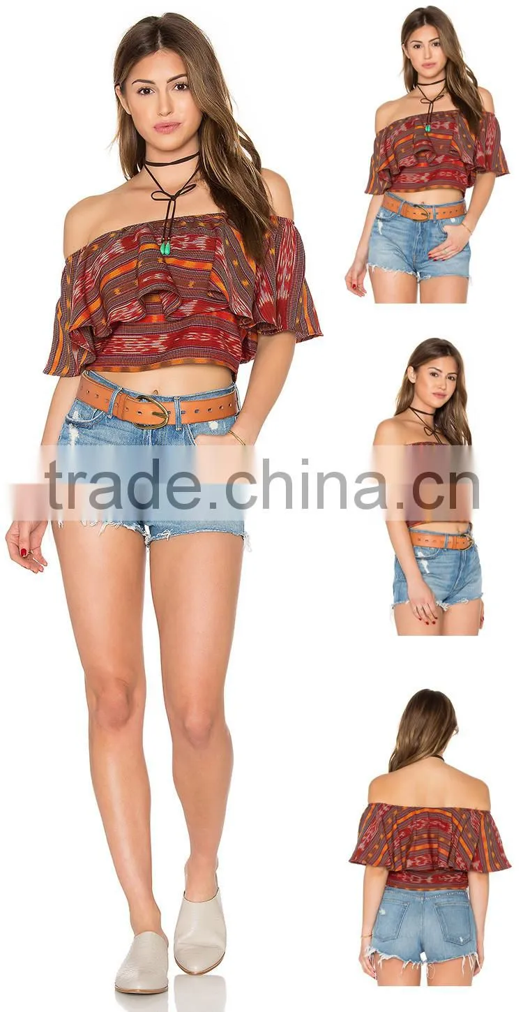 Latest Fashion Women Wild Side Top Blouse