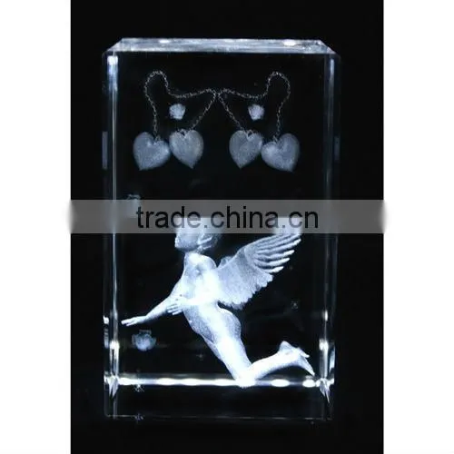 Good k9 crystal 3D laser engraving with religion