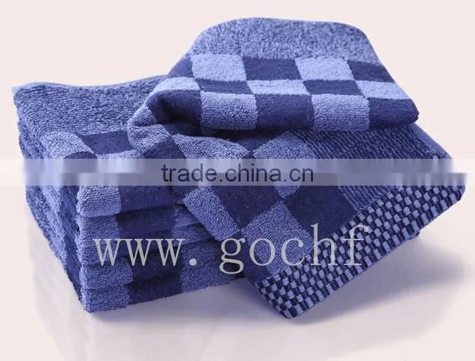 Yarn dyed jacquard facecloth 100% cotton face flannel
