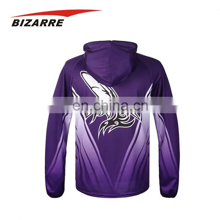 Custom 4XL Blue Dye Sublimation Fishing Wear Jersey