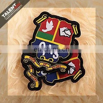 custom uniform logo woven badge for school